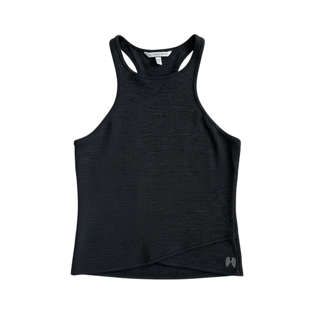 Victoria's Secret Dark Grey High Neck Cropped Tank Top Women’s Small‎